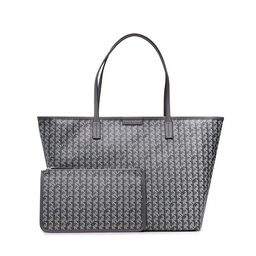 Sac à main Tory Burch Basketweave Tote 145634 Zinc 025 - Chaussures.fr - Modalova