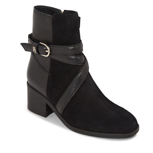 Bottines Tommy Hilfiger Elevated Essential Midheel Boot FW0FW07515 Black BDS - Chaussures.fr - Modalova