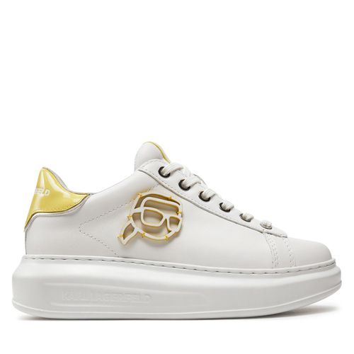 Sneakers KARL LAGERFELD KL62578 White Lthr w/Yellow 01E - Chaussures.fr - Modalova