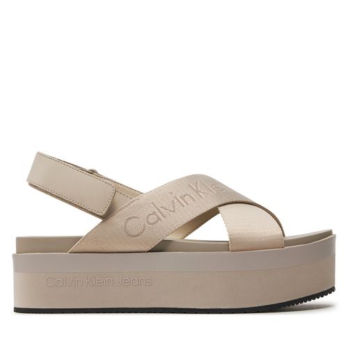 Sandales Calvin Klein Jeans Flatform Sandal Sling In Mr YW0YW01362 Triple Eggshell ACF - Chaussures.fr - Modalova