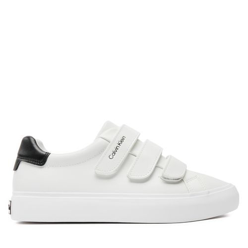 Sneakers Calvin Klein Vulcanized Slip On Velcro Lth HW0HW01909 Blanc - Chaussures.fr - Modalova