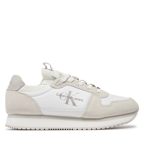 Sneakers Calvin Klein Jeans Runner Sock Lace Up YM0YM00553 Bright White YAF - Chaussures.fr - Modalova