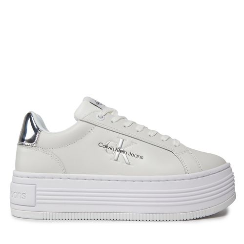 Sneakers Calvin Klein Jeans YW0YW01457 Bright White/Oyster Mushroom 01V - Chaussures.fr - Modalova