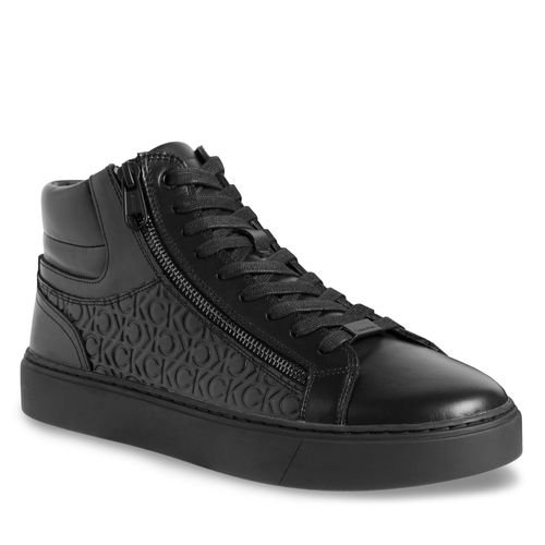 Sneakers Calvin Klein High Top Lace Up W/Zip Mono HM0HM01180 Triple Black Mono 0GL - Chaussures.fr - Modalova