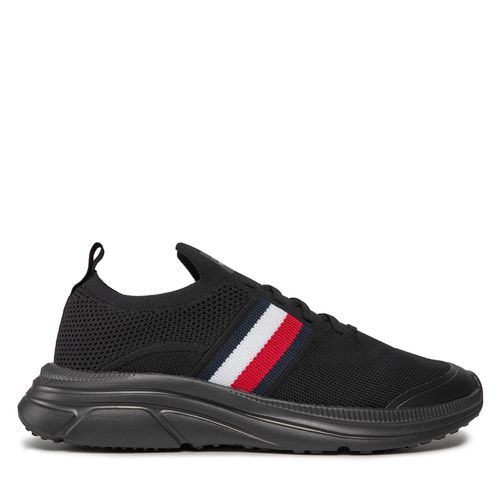 Sneakers Tommy Hilfiger Modern Runner Knit Stripes Ess FM0FM04798 Black BDS - Chaussures.fr - Modalova