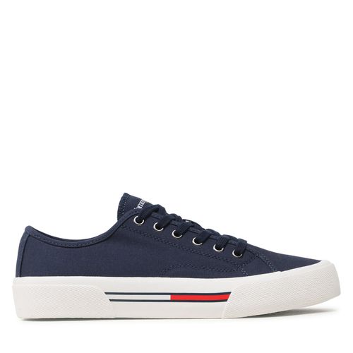 Tennis Tommy Jeans Canvas Sneaker EM0EM01299 Twilight Navy C87 - Chaussures.fr - Modalova