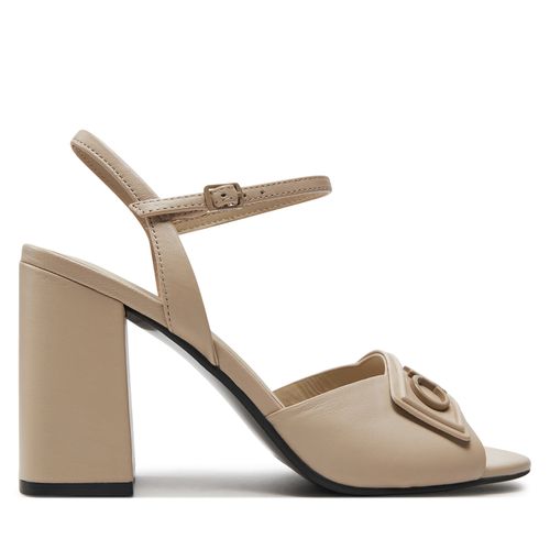 Sandales Calvin Klein Heel Sandal 85 Relock Lth HW0HW01937 Écru - Chaussures.fr - Modalova