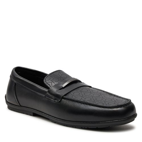 Mocassins Calvin Klein Driving Shoe Metal Bar Mono HM0HM01433 Black Mono Perf 0GK - Chaussures.fr - Modalova