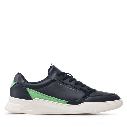 Sneakers Tommy Hilfiger Elevated Cupsole Leather FM0FM04490 Bleu marine - Chaussures.fr - Modalova