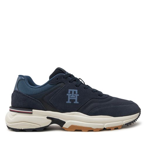 Sneakers Tommy Hilfiger M Runner X Ventile Mix FM0FM05062 Bleu marine - Chaussures.fr - Modalova