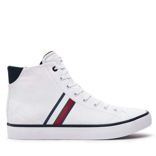 Sneakers Tommy Hilfiger Th Hi Vulc Stripes Mesh FM0FM04948 Blanc - Chaussures.fr - Modalova