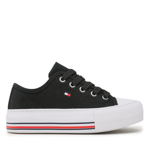 Sneakers Tommy Hilfiger Low Cut Lace-Up Sneaker T3A9-32677-0890 M Black 999 - Chaussures.fr - Modalova