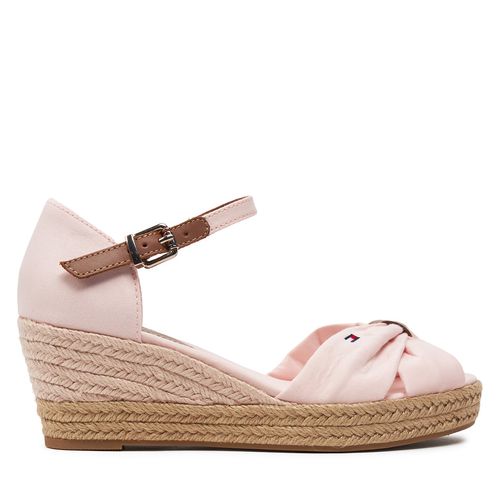 Espadrilles Tommy Hilfiger Basic Open Toe Mid Wedge FW0FW04785 Whimsy Pink TJQ - Chaussures.fr - Modalova