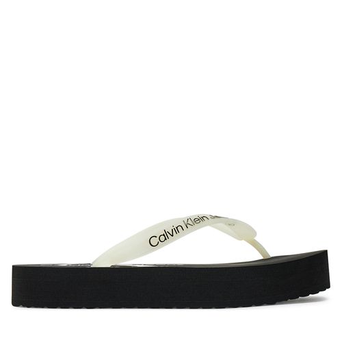 Tongs Calvin Klein Jeans Beach Sandal Flatform YW0YW01620 Noir - Chaussures.fr - Modalova