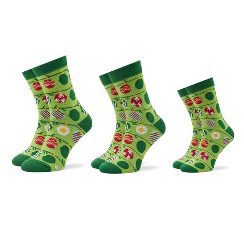 Lot de 3 paires de chaussettes hautes unisexe Rainbow Socks Xmas Balls Vert - Chaussures.fr - Modalova