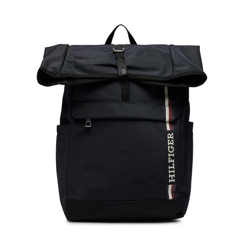 Sac à dos Tommy Hilfiger Th Monotype Rolltop Backpack AM0AM11792 Space Blue DW6 - Chaussures.fr - Modalova