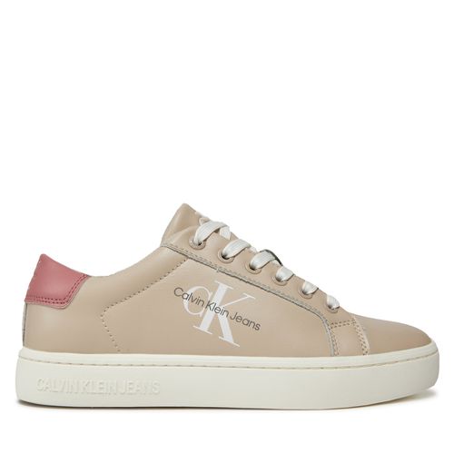 Sneakers Calvin Klein Jeans Classic Cupsole Laceup YW0YW01269 Eggshell/Ash Rose 02U - Chaussures.fr - Modalova