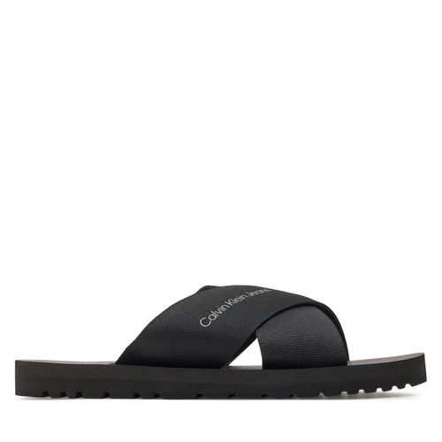 Mules / sandales de bain Calvin Klein Jeans Cross Sandal Slipon Rp In Btw YM0YM00942 Noir - Chaussures.fr - Modalova