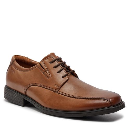 Chaussures basses Clarks Tilden Walk 261300957 Dark Tan Leather - Chaussures.fr - Modalova