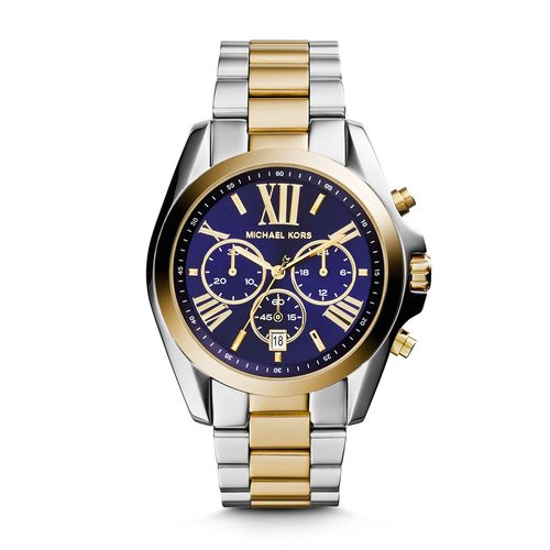 Montre Michael Kors Bradshaw MK5976 Gold/Silver/Gold - Chaussures.fr - Modalova