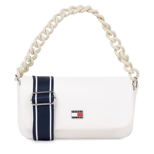 Sac à main Tommy Jeans Tjw City-Wide Flap Crossover AW0AW15936 Ancient White YBH - Chaussures.fr - Modalova
