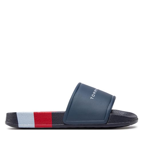 Mules / sandales de bain Tommy Hilfiger Stripes Pool Slide T3B0-33458-1172Y Blue/White/Red Y004 - Chaussures.fr - Modalova