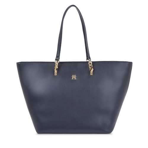 Sac à main Tommy Hilfiger Th Refined Tote AW0AW16112 Space Blue DW6 - Chaussures.fr - Modalova
