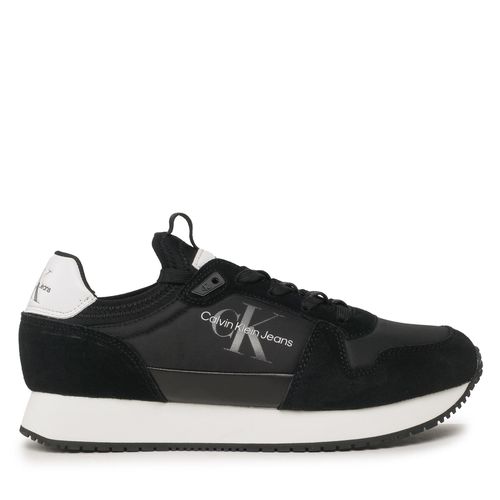 Sneakers Calvin Klein Jeans Retro Runner Laceup Refl YM0YM00742 Black/Bright White BEH - Chaussures.fr - Modalova