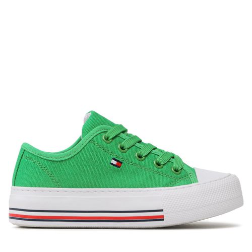 Sneakers Tommy Hilfiger Low Cut Lace-Up Sneaker T3A9-32677-0890 M Green M - Chaussures.fr - Modalova