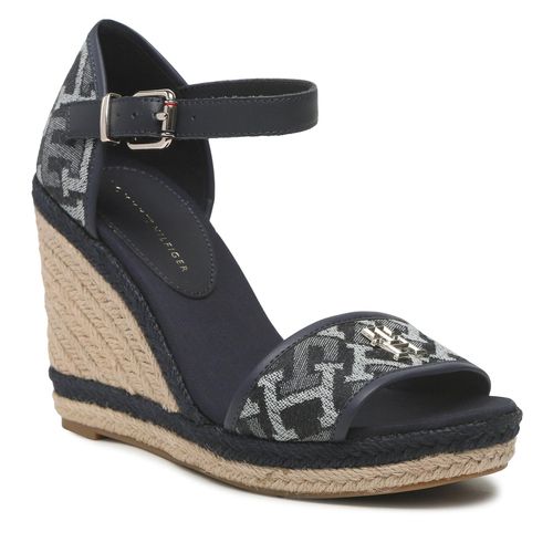 Espadrilles Tommy Hilfiger Th Monogram Denim Wedge FW0FW06935 Denim Monogram 0G4 - Chaussures.fr - Modalova