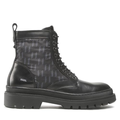 Bottes de randonnée KARL LAGERFELD KL11256 Black Lthr & Textile Mono - Chaussures.fr - Modalova