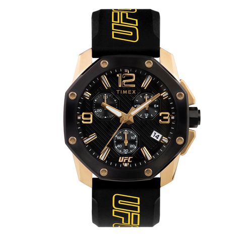 Montre Timex Icon Chronograph TW2V58500 Gold/Black - Chaussures.fr - Modalova