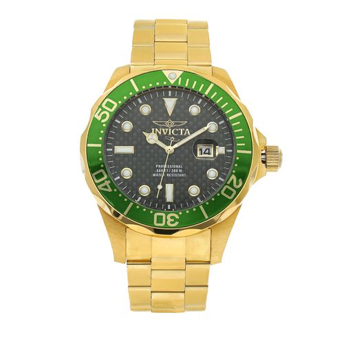 Montre Invicta Watch Pro Diver 14358 Gold/Green - Chaussures.fr - Modalova