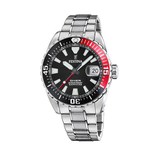 Montre Festina The Originals Diver 20669/6 Black/Silver - Chaussures.fr - Modalova