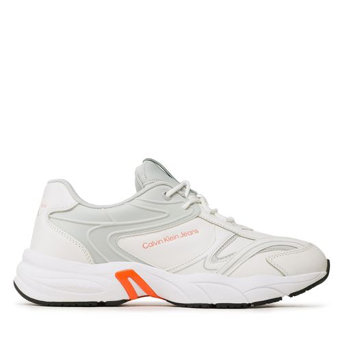Sneakers Calvin Klein Jeans Retro Tennis High/Low Frequency YM0YM00637 White/Oyster Mushroom/Firecracker 0LG - Chaussures.fr - Modalova