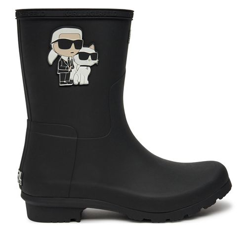 Bottes de pluie KARL LAGERFELD KL47073T Noir - Chaussures.fr - Modalova