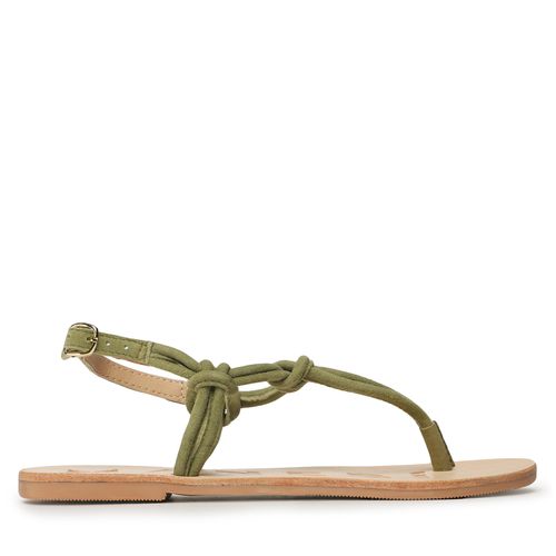 Sandales Manebi Suede Leather Sandals V 2.0 Y0 Kaki Green Knot Thongs - Chaussures.fr - Modalova