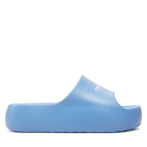 Mules / sandales de bain Tommy Jeans Tjw Chunky Flatform Slide EN0EN02586 Bleu - Chaussures.fr - Modalova