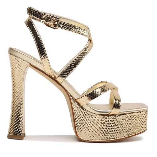 Sandales MICHAEL Michael Kors Paola Platform Sandal 40S3PLHS1M Pale Gold - Chaussures.fr - Modalova