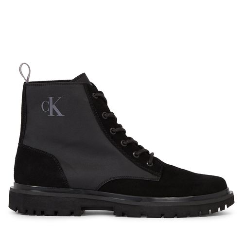 Boots Calvin Klein Jeans Eva Mid Laceup Lth Boot Hiking YM0YM00842 Black/Stormfront 00T - Chaussures.fr - Modalova