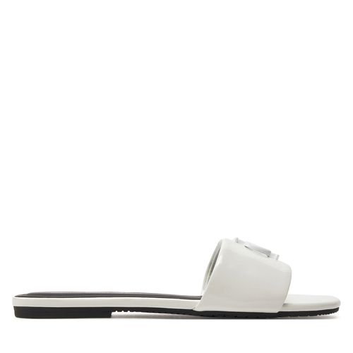 Mules / sandales de bain Calvin Klein Jeans Flat Sandal Slide Mg Met YW0YW01348 Blanc - Chaussures.fr - Modalova