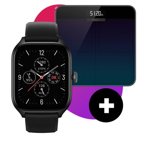 Set smartwatch avec balance Smart Scale Amazfit Gts 4 A2168 Infinite Black - Chaussures.fr - Modalova
