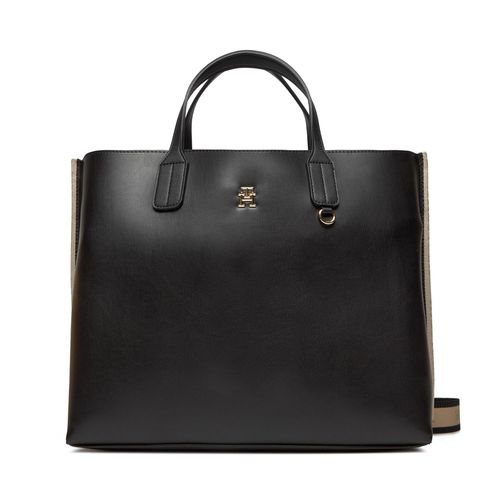 Sac à main Tommy Hilfiger Iconic Tommy Satchel AW0AW15692 Black BDS - Chaussures.fr - Modalova