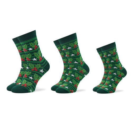 Lot de 3 paires de chaussettes hautes unisexe Rainbow Socks Xmas Balls Vert - Chaussures.fr - Modalova