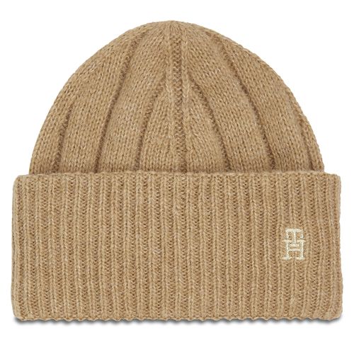 Bonnet Tommy Hilfiger Th Timeless Beanie AW0AW15307 Beige - Chaussures.fr - Modalova