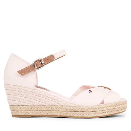 Espadrilles Tommy Hilfiger Basic Open Toe Mid Wedge FW0FW04785 Whimsy Pink TJQ - Chaussures.fr - Modalova