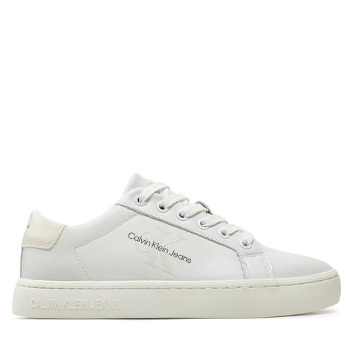 Sneakers Calvin Klein Jeans Classic Cupsole Laceup YW0YW01269 Bright White/Creamy White 0K8 - Chaussures.fr - Modalova