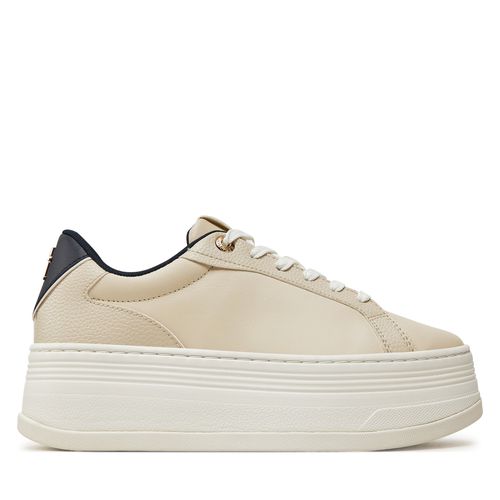 Sneakers Tommy Hilfiger Th Platform Sneaker Triangle FW0FW08115 Beige - Chaussures.fr - Modalova