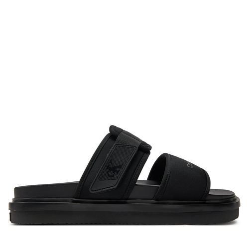 Mules / sandales de bain Calvin Klein Jeans Double Bar Sandal Wb In Br YM0YM00946 Triple Black 0GT - Chaussures.fr - Modalova