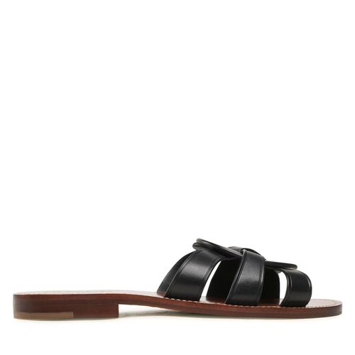 Mules / sandales de bain Coach Issa Leather Sandal CI222 Black - Chaussures.fr - Modalova